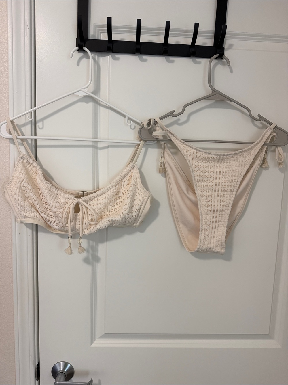 Cream Crochet Bikini Set